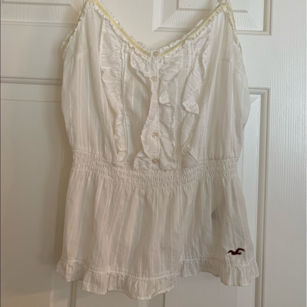 Hollister tank top white size M